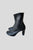 The Row "tea time" black leather ankle boots
